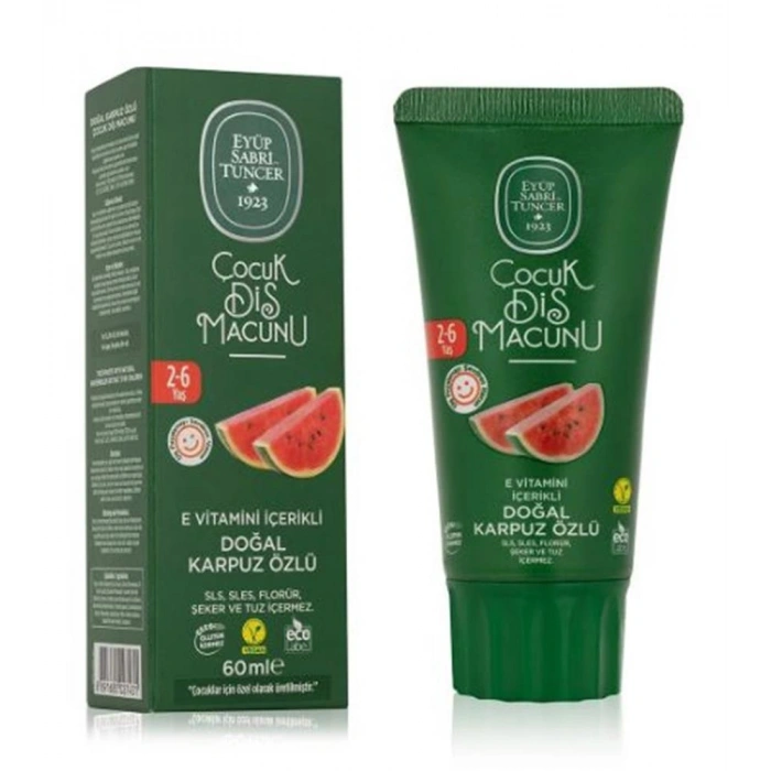 Eyüp Sabri Tuncer Doğal Karpuz Özlü 2-6 Yaş Çocuk Diş Macunu 60 Ml
