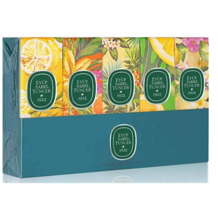 Eyüp Sabri Tuncer Set-5 16ml 5li Cam Şişe  Sprey Kolonya (verbena-ç.limonu-hawaii-b.mandalina-limon)
