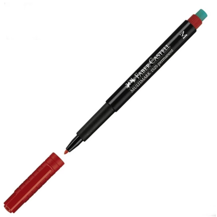 Faber-Castell Asetat Kalemi Permanent M Seri Kırmızı 15 25 21