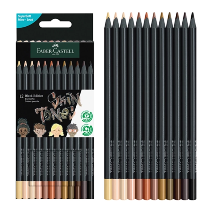 Faber-Castell Boya Kalemi Black Edition Skin Tones 12 Li 5171 116414