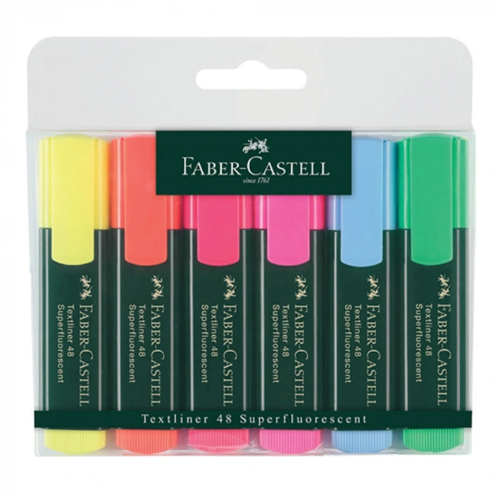 Faber-castell Fosforlu Kalem 6 Lı Poşet 1548