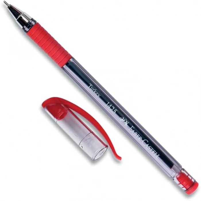 Faber-Castell İğne Uç Tükenmez Kalem Seti, 10’lu, Kırmızı, 0.7 mm