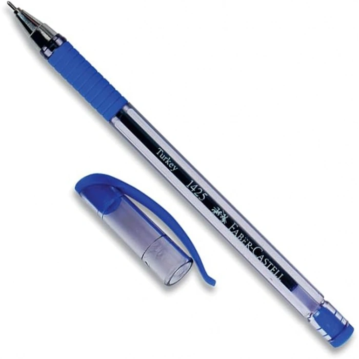 Faber-Castell İğne Uç Tükenmez Kalem Seti, 10’lu, Mavi, 0.7 mm