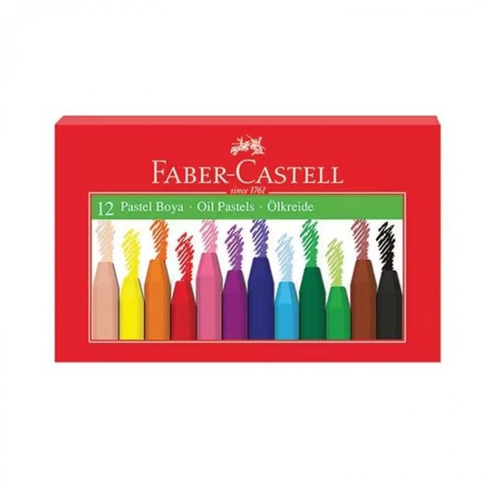 Faber-castell Pastel Boya Red Line Karton Kutu Köşeli 12 Renk 5282 125312