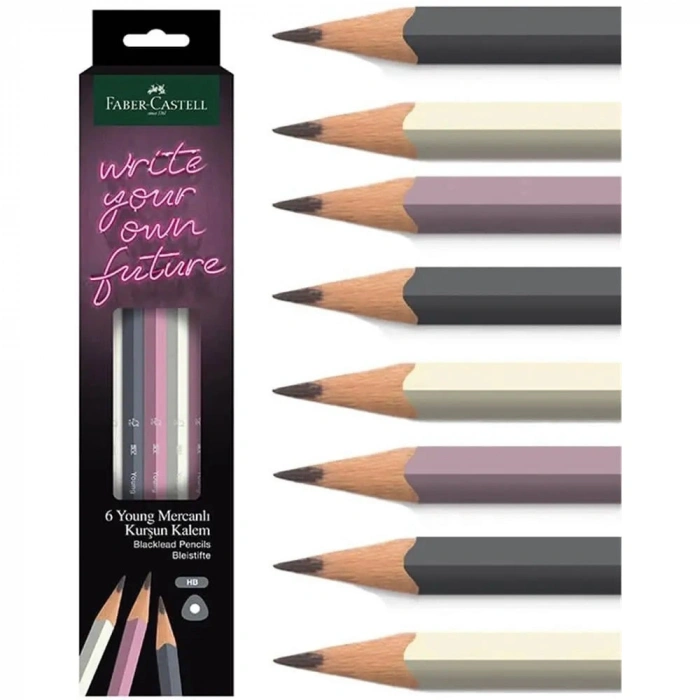 Faber Young Mercanlı Kurşun Kalem Hb Üçgen 6lı