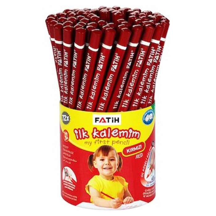 Fatih Kurşun Kalem Jumbo Üçgen Başlangıç Kalemi Kırmızı