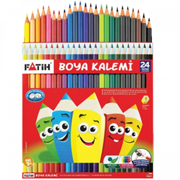 Fatih Kuru Boya Karton Kutu Tam Boy 24 Lü 33225