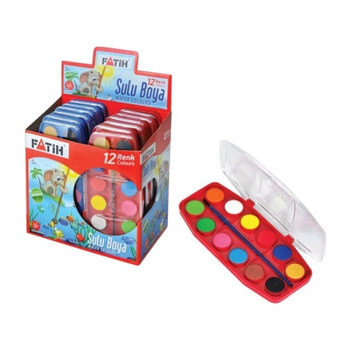 Fatih Sulu Boya 12 Renk 24 Ml F-12