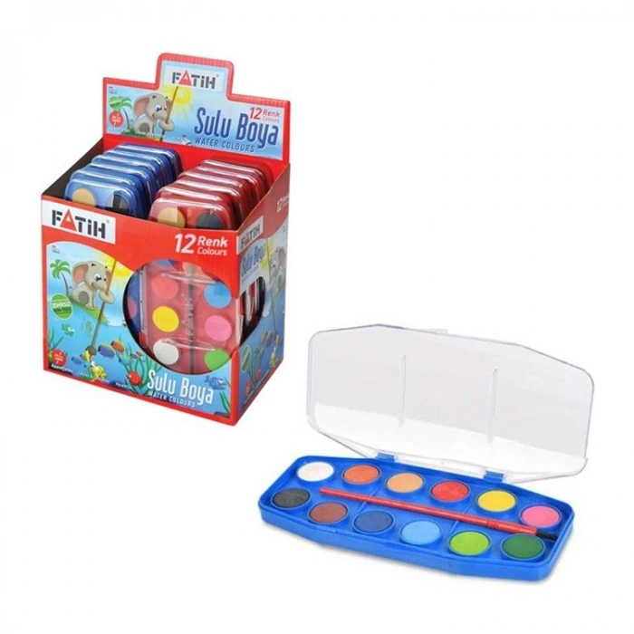 Fatih Sulu Boya 12 Renk 24 Ml F-12