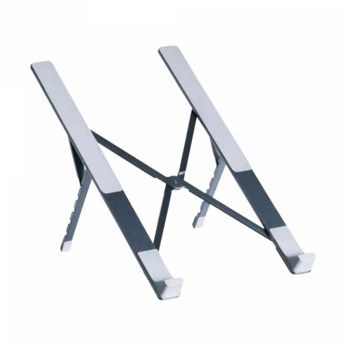 FRISBY FNC-5135ST, 10"-17.3" Taşınabilir,  Katlanır, Notebook Standı, 5 Kademeli Ayarlanabilir Yükseklik, Alüminyum (Gri-Mavi)