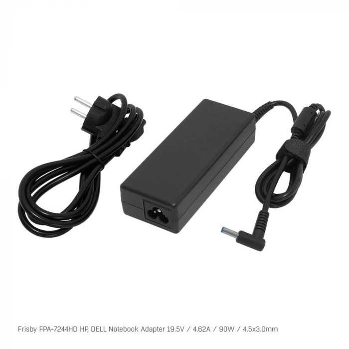 Frisby Fpa-7244hd Notebook Adaptör (hp, Dell) 19.5v 4.62a (uç Boyutu : 4.5 X 3.0mm)