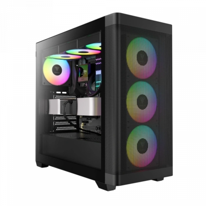 GAMDIAS ATHENA M3, FSP 1600W, Tempered Glass, Type-C, Mesh Ön Panel, ARGB, ATX, Professional GAMING KASA