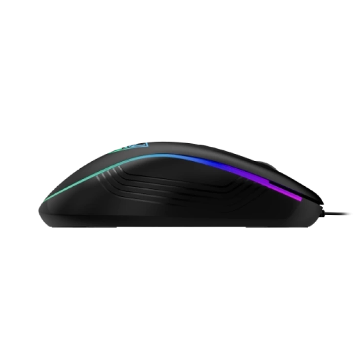 GAMDIAS AURA GS3, Çok Renkli Aydınlatma,  USB Kablolu, 6 Tuşlu, Gaming Mouse, 3.600 DPI, Siyah