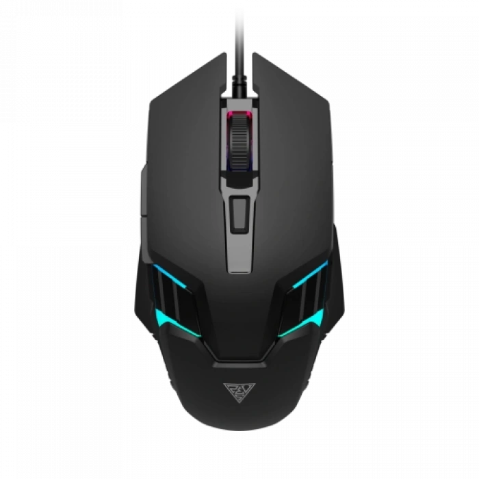 GAMDIAS AURA GS4, Çok Renkli Aydınlatma,  USB Kablolu, 6 Tuşlu, Gaming Mouse, 3.600 DPI, Siyah