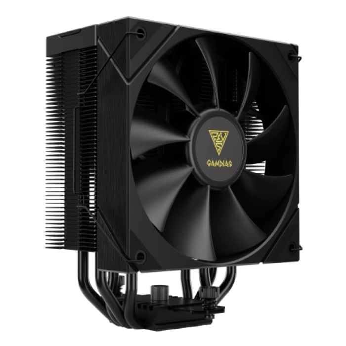 GAMDIAS BOREAS E2-410, Black Edition, 120mm, CPU Kule Tipi Hava Soğutma, Doğrudan Temas Teknolojisine Sahip 4 adet Gelişmiş Bakır Isı Borusu (AMD AM4-AM5 ve INTEL Tüm işlemciler ile uyumlu)