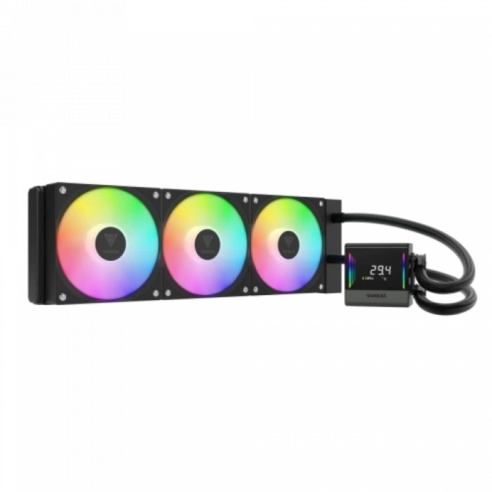 GAMDIAS CHIONE E4-360, 360mm, ARGB, 3 Fanlı, Dijital Ekran, CPU Sıvı Soğutma