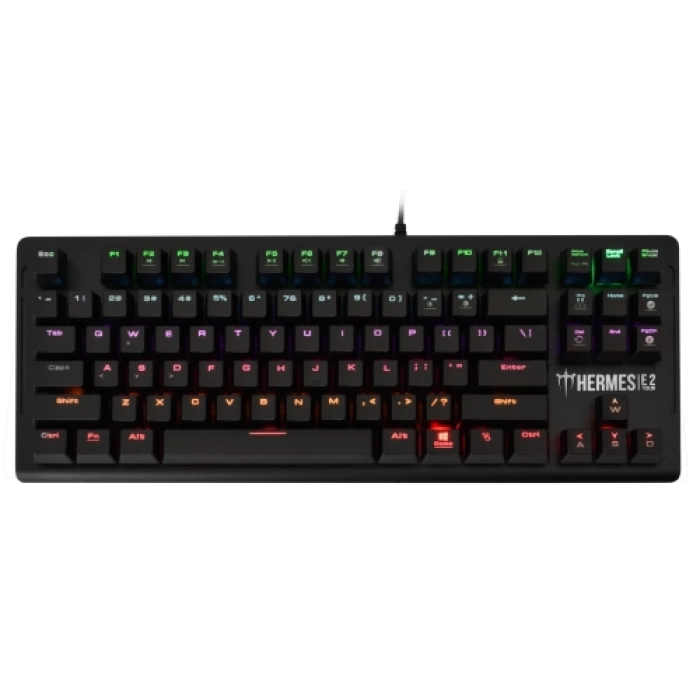 GAMDIAS HERMES-E2, USB Kablolu, İngilizce,  Mekanik Switch, 7 Renk, Gaming Klavye