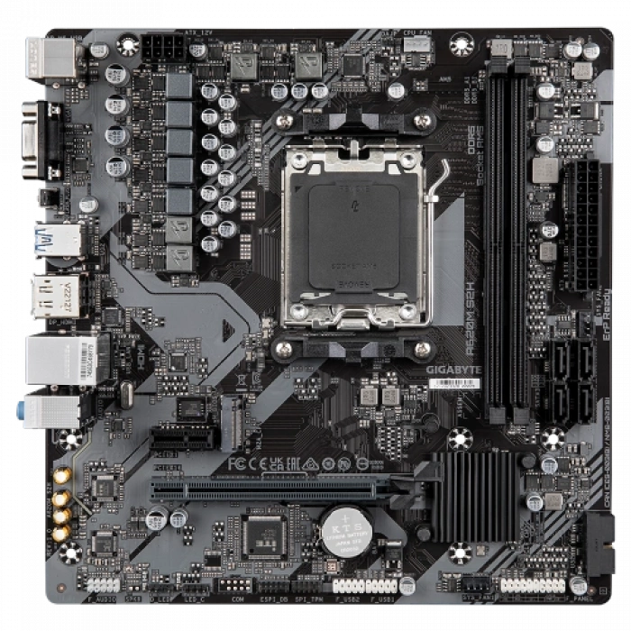 GIGABYTE A620M-S2H, rev.1.2, 6400MHz, 2xDDR5, 1x M.2, D-SUB, HDMI, DP, AM5 Soket Anakart