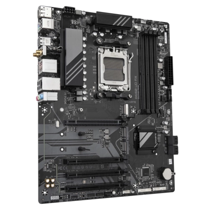 GIGABYTE B650 UD AX, 4xDDR5, 3xM.2, DP, HDMI, Type-C, Wi-Fi 6E, Bluetooth v5.3, AM5 Soket GAMING Anakart