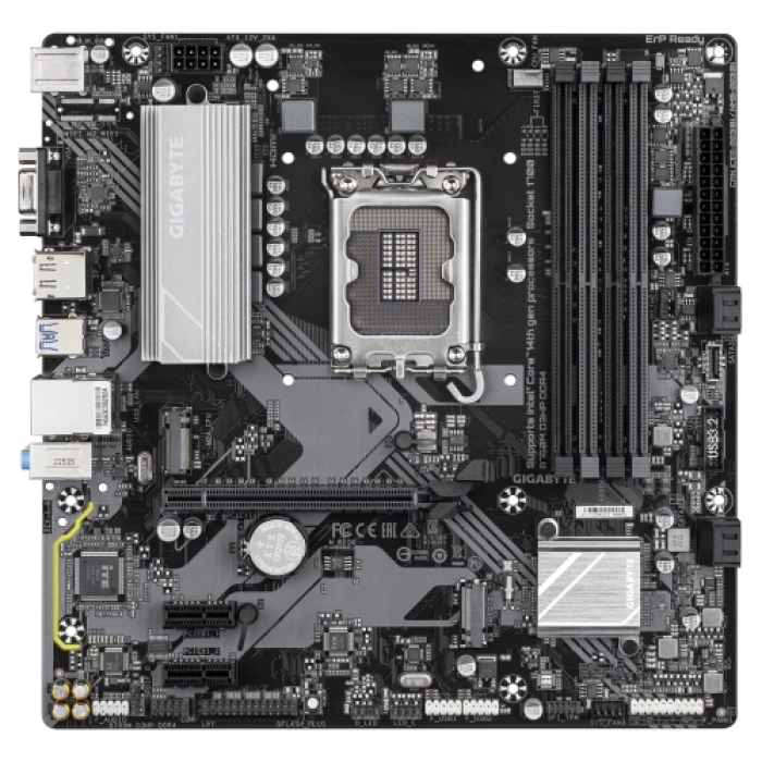 GIGABYTE B760M D3HP DDR4, 4xDDR4, 2xM.2, DP, HDMI, VGA, 12-13.14.Nesil, LGA1700 Soket, Anakart