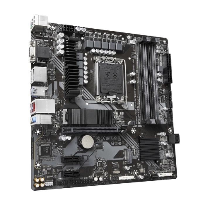GIGABYTE B760M DS3H DDR4, rev.1.0, 4xDDR4, 2xM.2,  2xDP, HDMI, VGA, 12-13-14.Nesil, LGA1700 Soket, Anakart