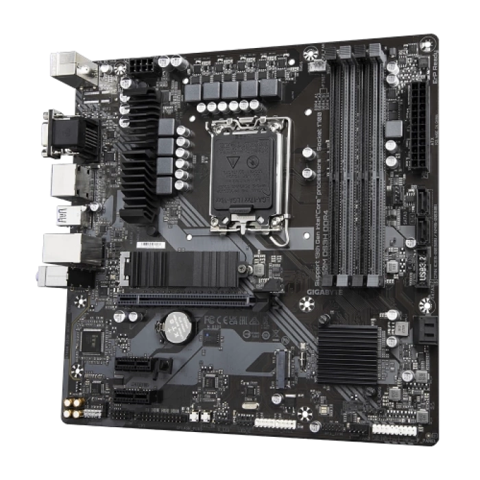 GIGABYTE B760M DS3H DDR4, rev.1.0, 4xDDR4, 2xM.2,  2xDP, HDMI, VGA, 12-13-14.Nesil, LGA1700 Soket, Anakart