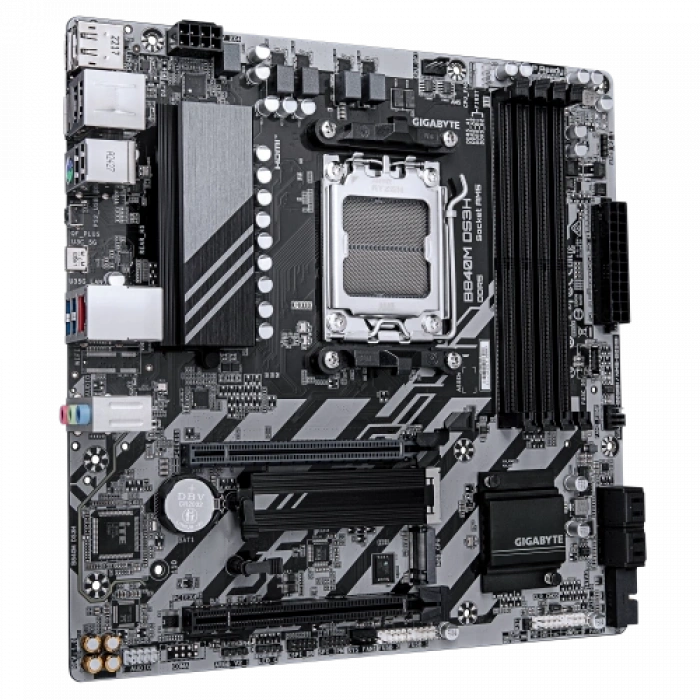 GIGABYTE B840M DS3H, 4xDDR5, 2xM.2, 2xDP, HDMI, Type-C, AM5 Soket GAMING Anakart