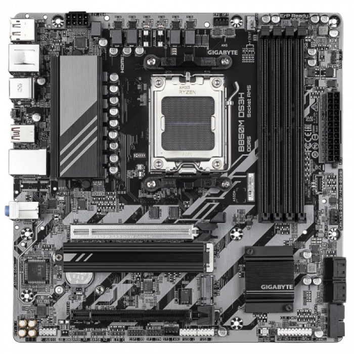 GIGABYTE B850M DS3H, 4xDDR5, 2xM.2, 2xDP, HDMI, Type-C, AM5 Soket GAMING Anakart