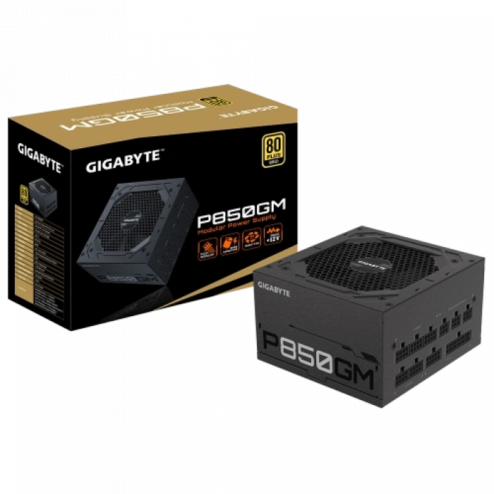 GIGABYTE GP-P850GM, 850W, 80+ GOLD, Full Modüler, GAMING Power Supply