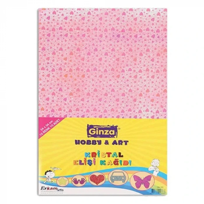 Ginza Elişi Kağıdı Desenli Kristal 24x34 10 Renk Gn-282