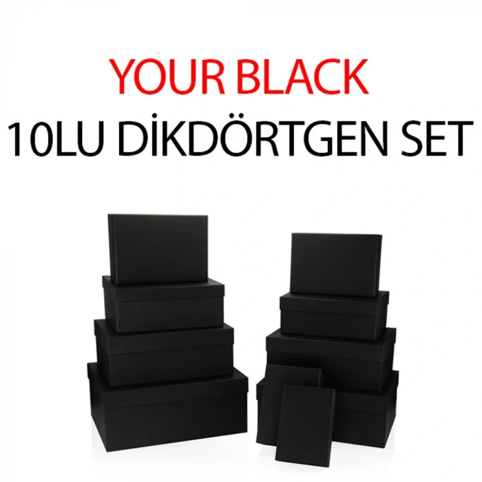 Gıpta Hediye Kutusu Your Black Dikdörtgen 10 Lu 4-bx08940-2161