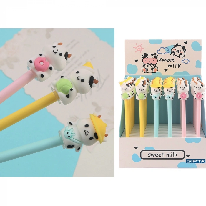 Gıpta Jel Kalem-cute Cow Silinebilir Jel 24 Lü