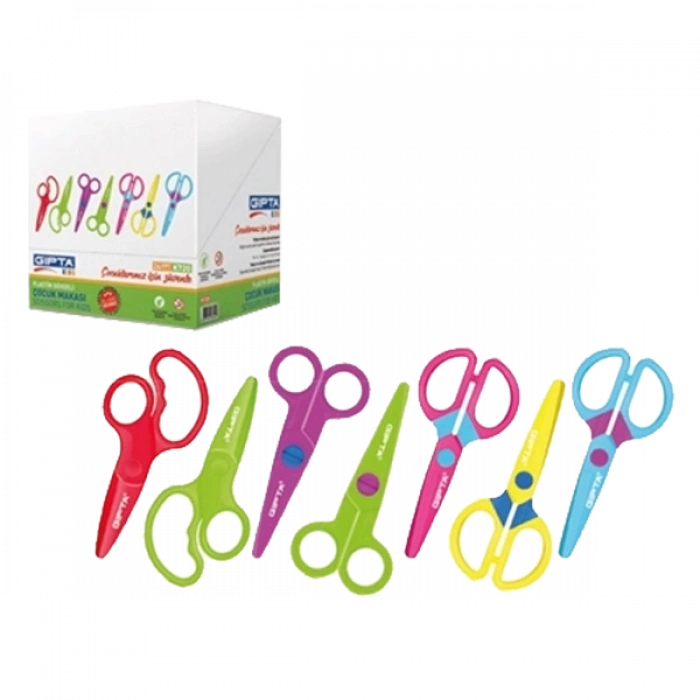 Gıpta Öğrenci Makası Küt Uçlu Plastik Gövde 7 Renk K720