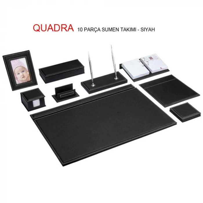 Gıpta Sümen Takımı 10 Parça Quadra Siyah 7516