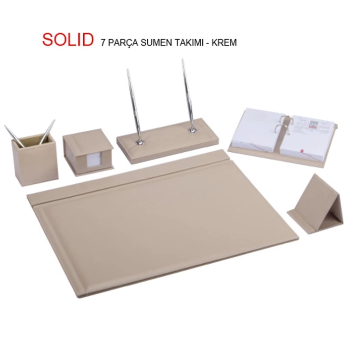 Gıpta Sümen Takımı 7 Parça Solıd Krem 7120