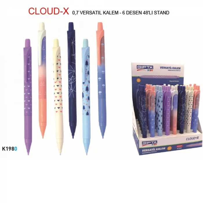 Gıpta Versatil Kalem 0.7 MM 6 Desen 48 Li Stand