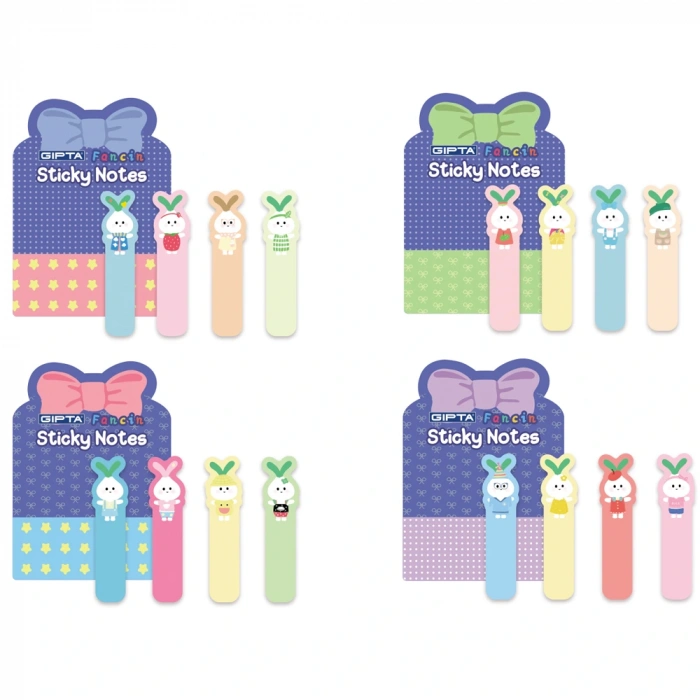 Gıpta Yapışkan Not-4prç.k.ayraçlı Desenli 48 Li Std