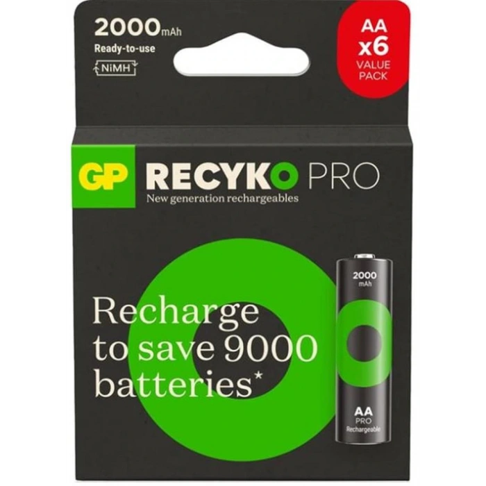 Gp Aa 2000 Mah Pro Şarjlı Kalem Pil 4+2li Paket  Paket Gp210aahcbr21-2gvptlb6
