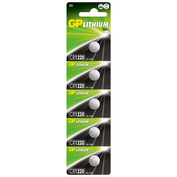 Gp Cr1220-c5 3v Lityum Düğme Pil 5li Paket