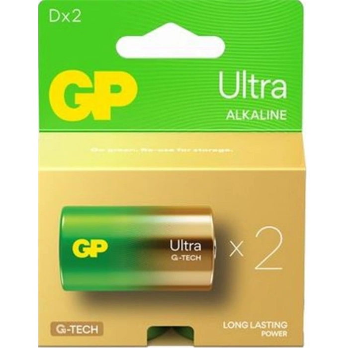 Gp G-tech Lr20 Büyük Boy Ultra Alkalin Pil 2li Paket Gp13au-u2 D Boy