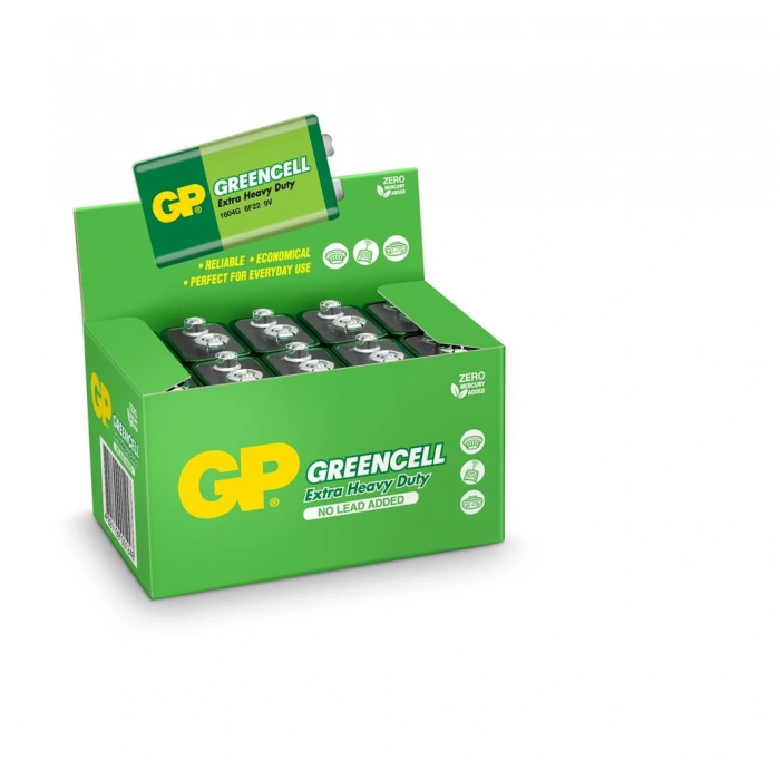 Gp Greencel 9v Çinko Pil 10lu Paket Gp1604g-s1