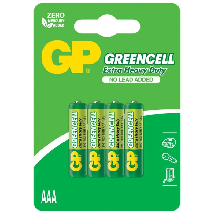 Gp Greencel R03 Aaa Boy İnce Çinko Kalem Pil 4lü Paket Gp24g-u4