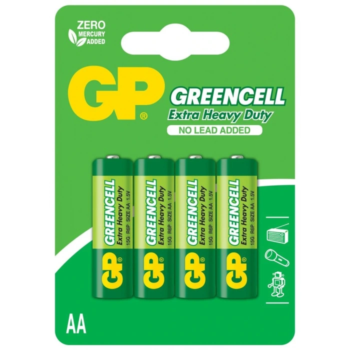 Gp Greencel R6 Aa Boy Çinko Kalem Pil 4lü Paket Gp15g-u4
