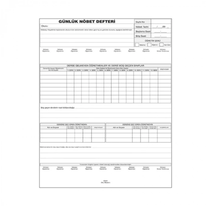 Gülpaş Nöbet Defteri Suni Deri Ciltli 200 Yp 356
