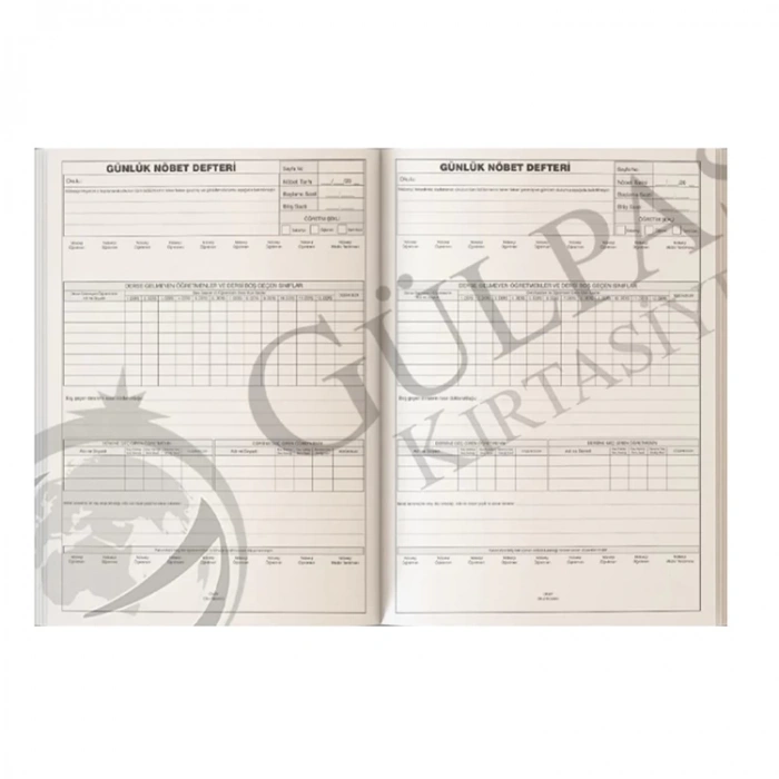 Gülpaş Nöbet Defteri Suni Deri Ciltli 200 Yp 356