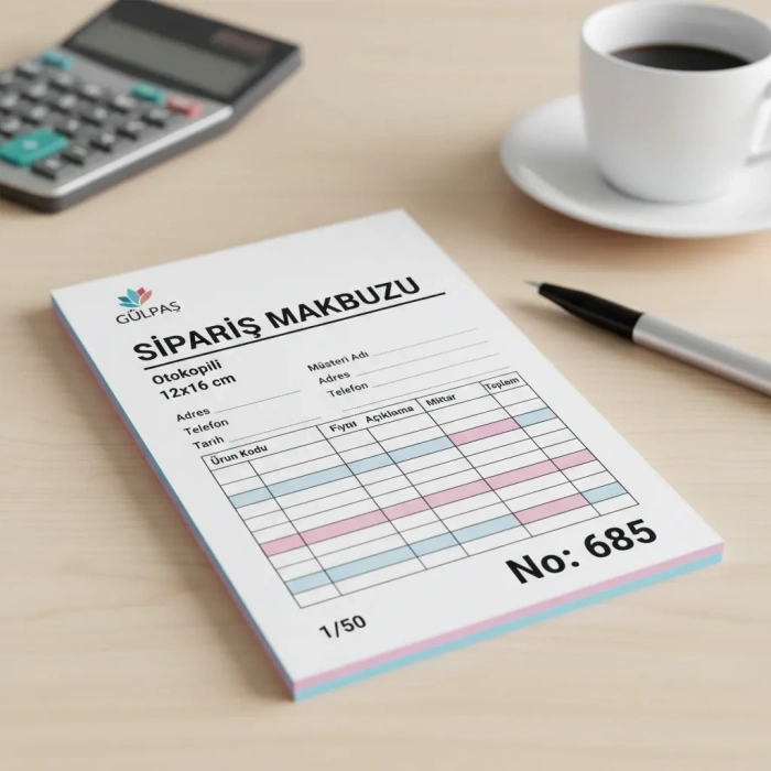 Gülpaş Sipariş Makbuzu Otokopili 12x16 1/50 685