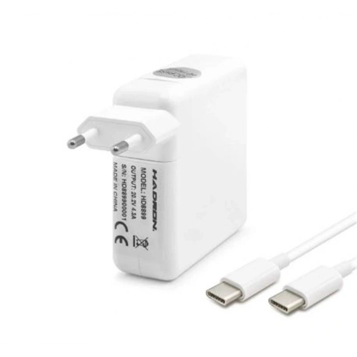 Hadron Hd8899 Laptop Adaptörü 85w 20.2v 4.3a Type-c Beyaz