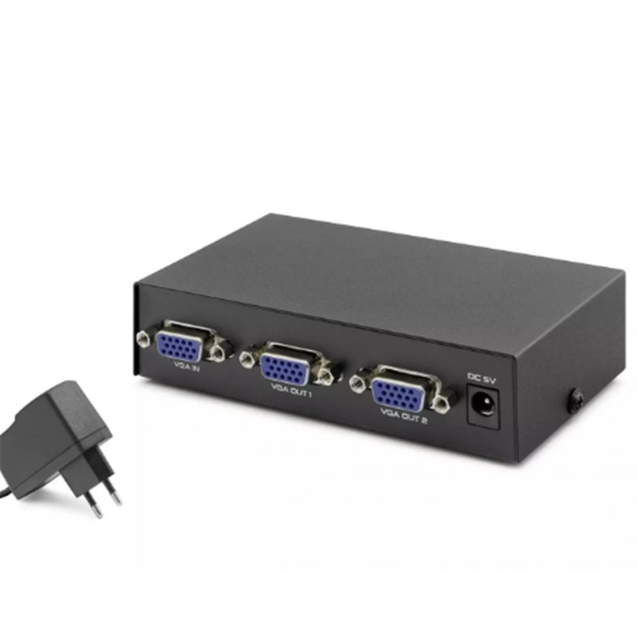 Hadron Hdx1277 2 Port Vga Splitter 200mhz 1-ın 2-out Siyah