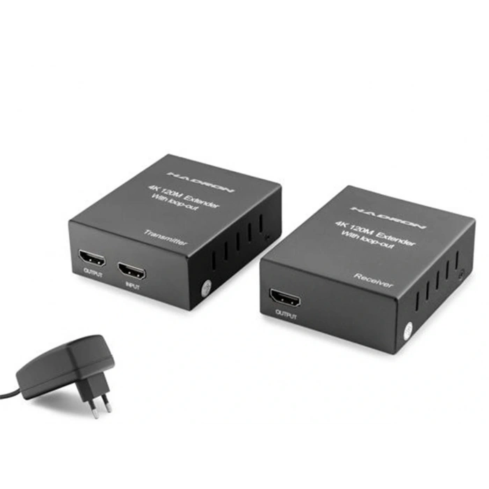 Hadron Hdx1368 120m Hdmi Extender Loop Out 4k  Siyah