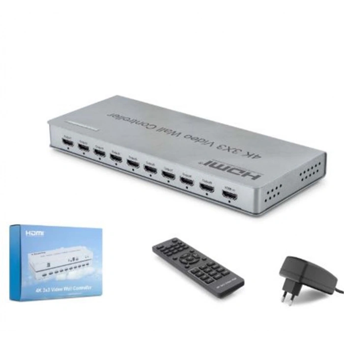 Hadron HDX1434 4K 9 Ekran HDMI Video Wall Controller Kumandalı